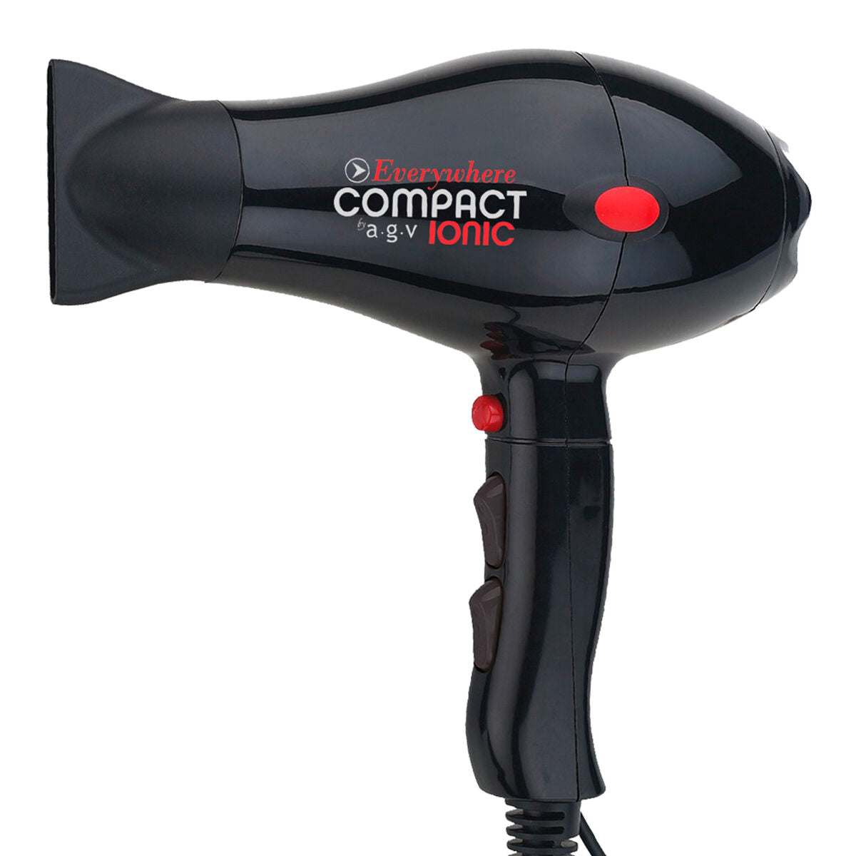 AGV Professional Hair Dryer EVERYWHERE Black 2100W AC Motor, lightweight, easy to clean
