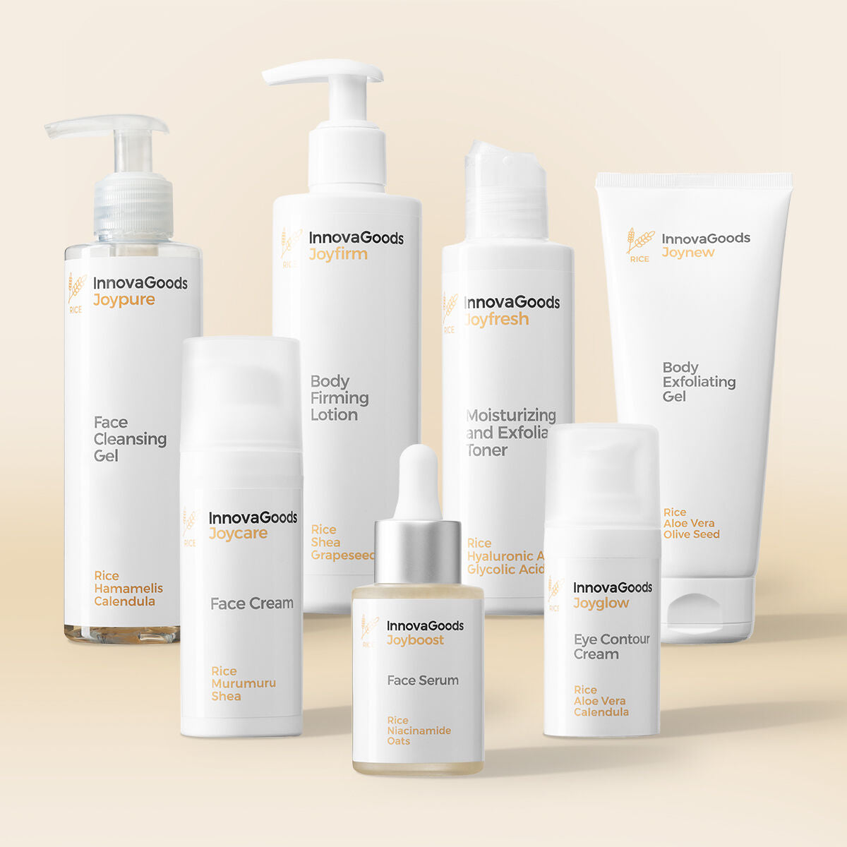 Face and Body Routine Pack Rice InnovaGoods